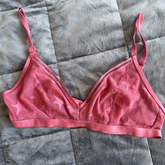 BootayBag Star Mesh Bralette in Pink - Picture 1 of 6